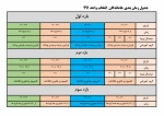 برنامه زمانبندی انتخاب واحد نیمسال اول 99 2